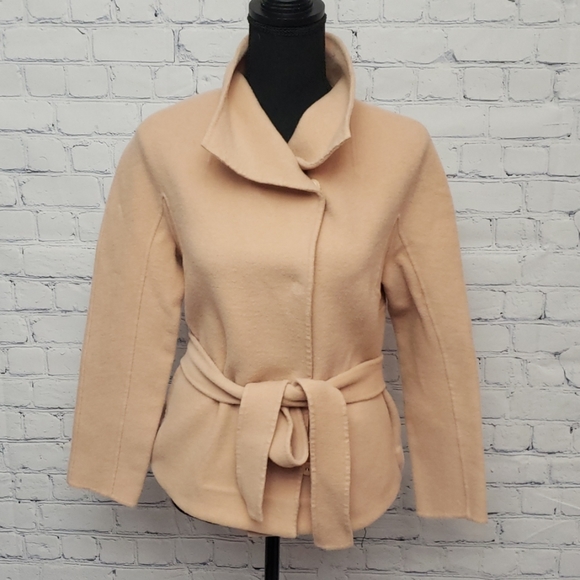 Halston Heritage Jackets & Blazers - Halston Heritage belted coat in pale pink